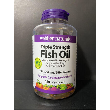 Webber Naturals Triple Strength Fish Oil - 120 softgel capsules